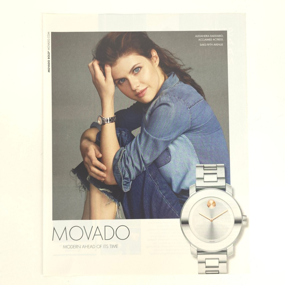 Movado Bold Watch Print Ad Alexandra Daddario Collector Display Wall Art 2017